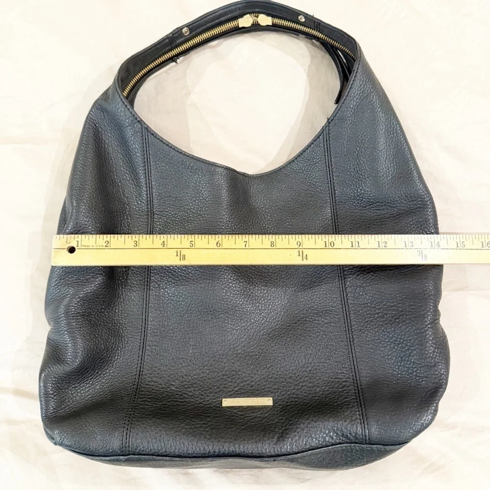 Vince Camuto Zoe Convertible Split Strap Pebble Leather Tassel Hobo Purse